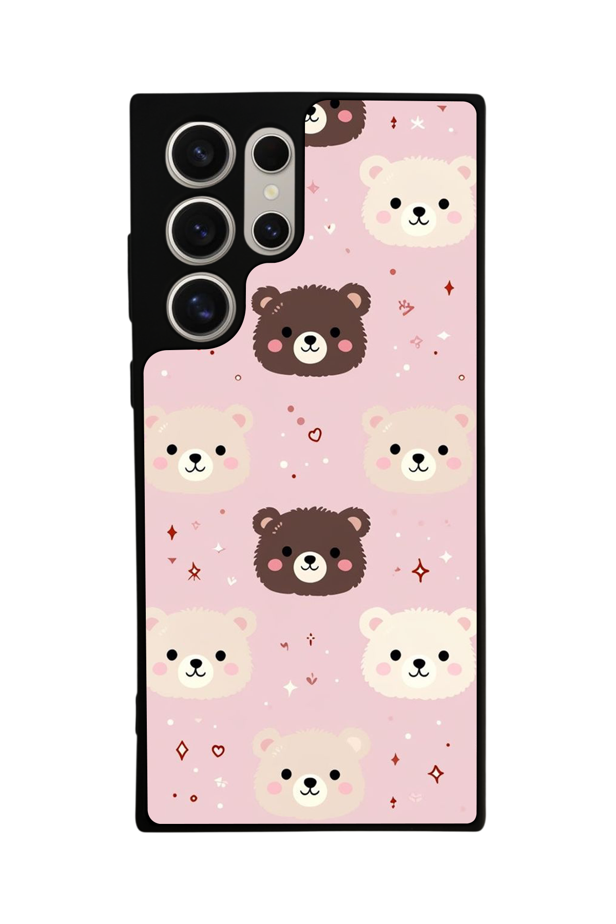 Samsung Galaxy S22 Ultra Uyumlu Ayı Tasarımlı Glossy Premium Kılıf