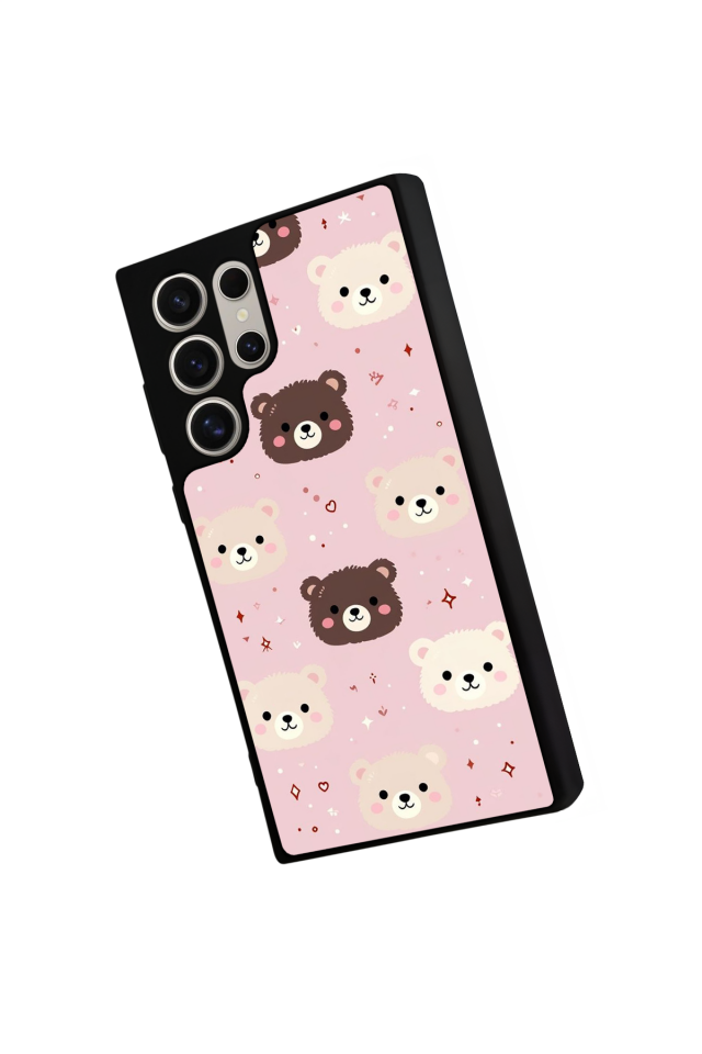 Samsung Galaxy S22 Ultra Uyumlu Ayı Tasarımlı Glossy Premium Kılıf