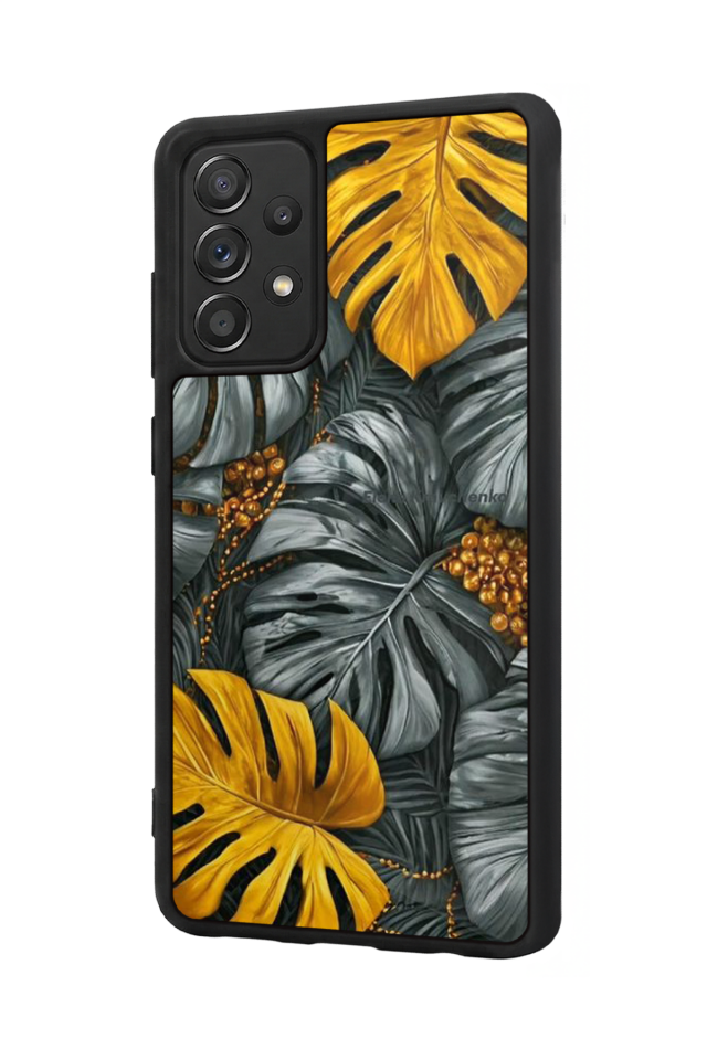 Samsung Galaxy A72 Uyumlu Botanik Tasarımlı Glossy Premium Kılıf