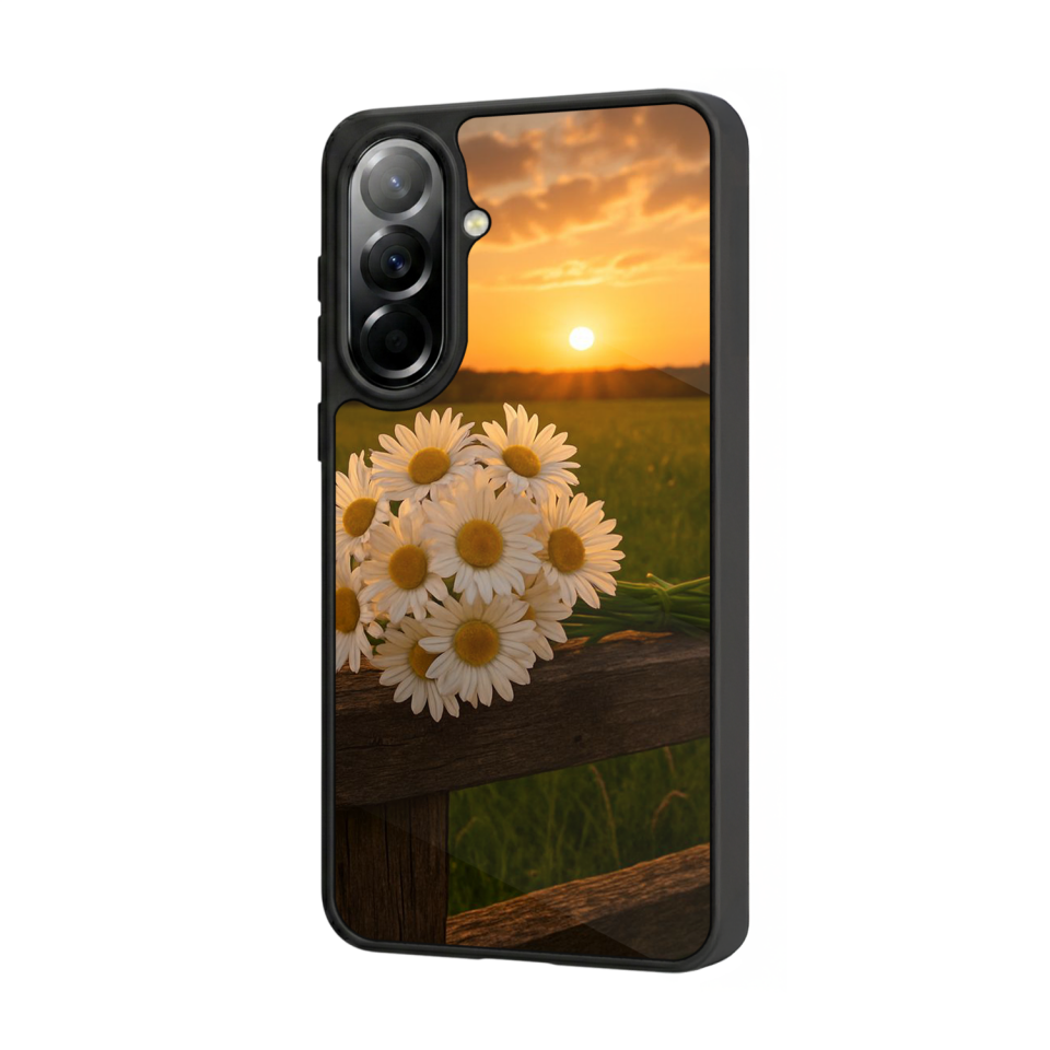 Samsung Galaxy A37 Uyumlu Cicek Tasarımlı Glossy Premium Kılıf