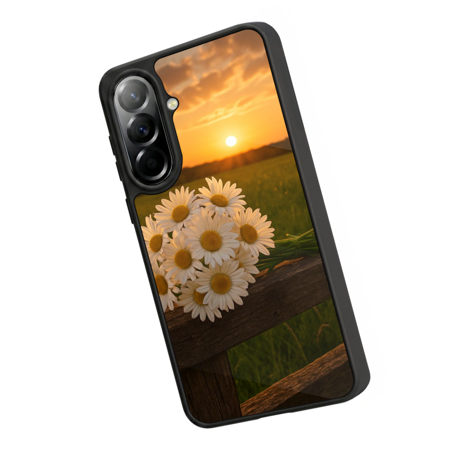 Samsung Galaxy A37 Uyumlu Cicek Tasarımlı Glossy Premium Kılıf