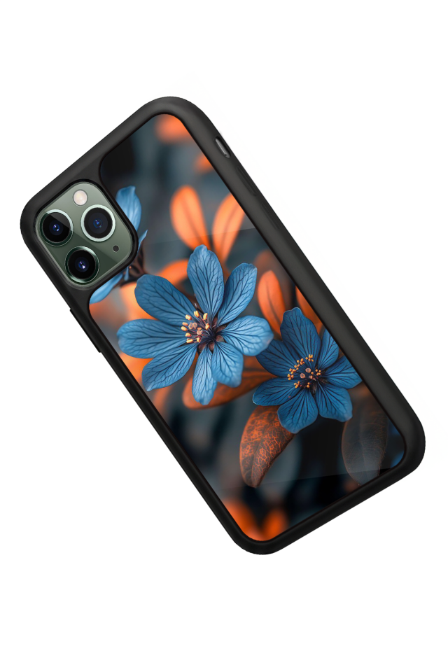 iPhone 11 Pro Max Uyumlu Cicek Tasarımlı Glossy Premium Kılıf