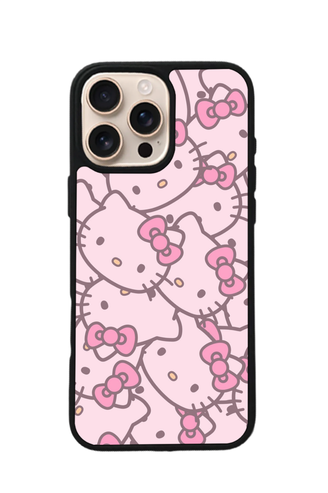 iPhone 16 Pro Max Uyumlu HelloKitty Tasarımlı Glossy Premium Kılıf