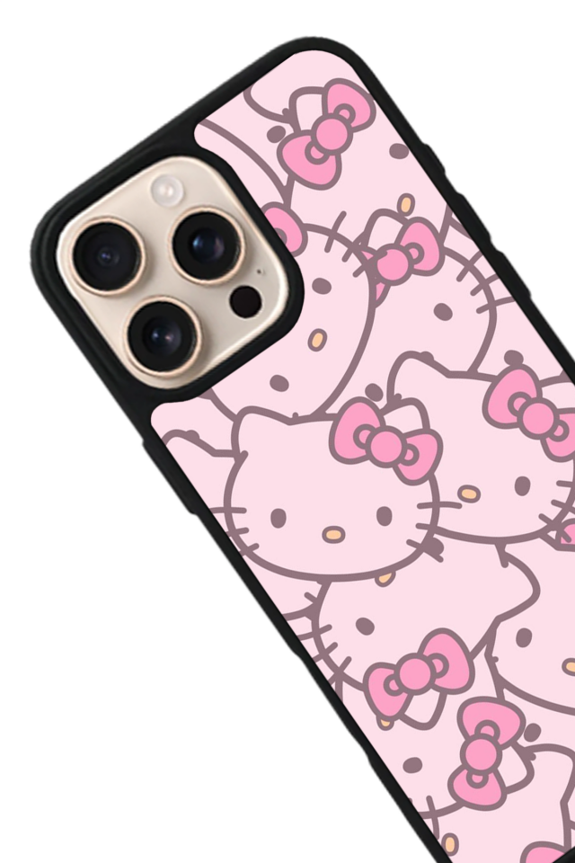 iPhone 16 Pro Max Uyumlu HelloKitty Tasarımlı Glossy Premium Kılıf