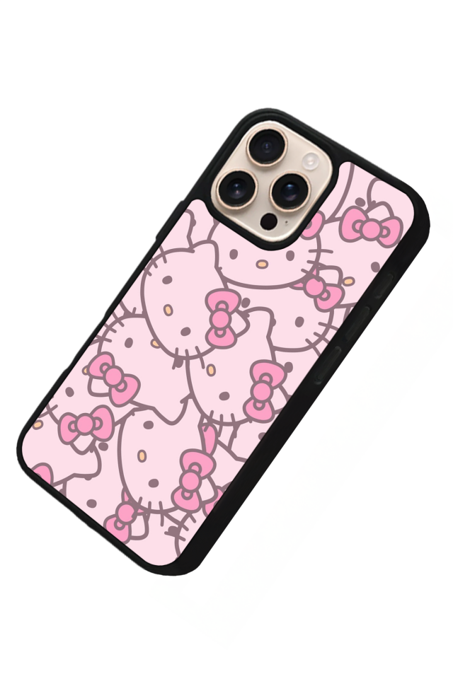 iPhone 16 Pro Max Uyumlu HelloKitty Tasarımlı Glossy Premium Kılıf