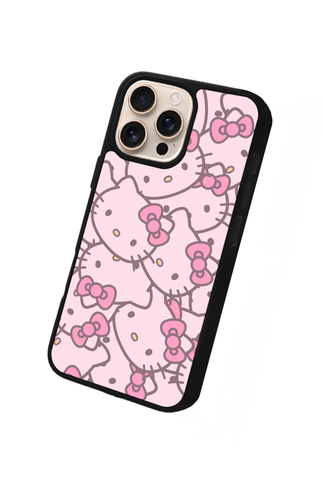iPhone 16 Pro Max Uyumlu HelloKitty Tasarımlı Glossy Premium Kılıf