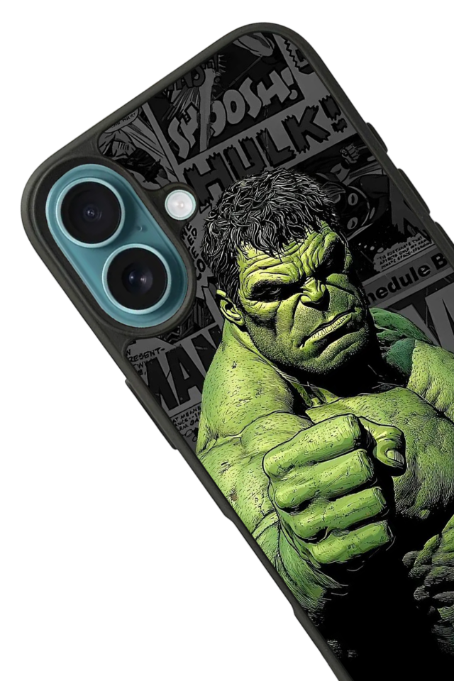 iPhone 16 Uyumlu Hulk Tasarımlı Glossy Premium Kılıf