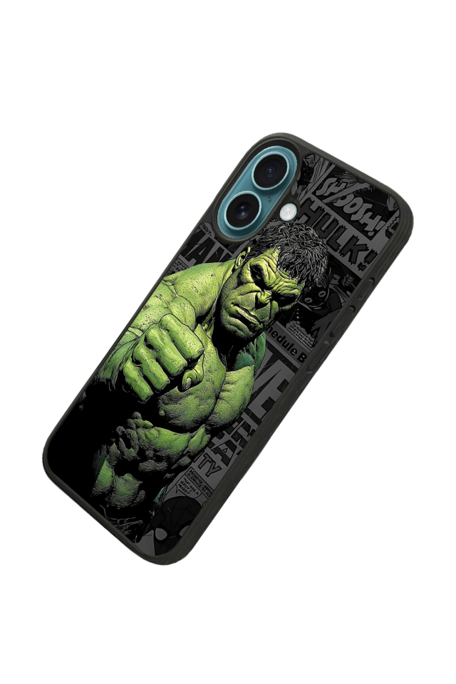iPhone 16 Uyumlu Hulk Tasarımlı Glossy Premium Kılıf