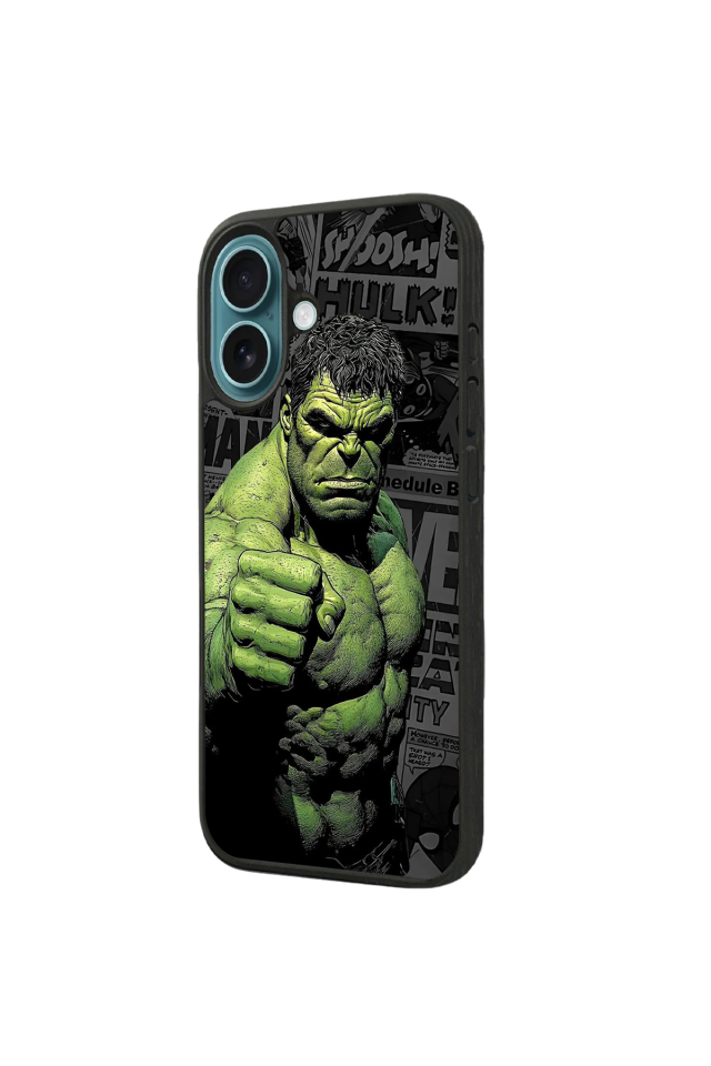 iPhone 16 Uyumlu Hulk Tasarımlı Glossy Premium Kılıf
