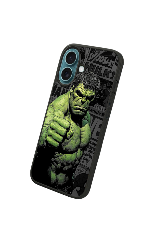 iPhone 16 Uyumlu Hulk Tasarımlı Glossy Premium Kılıf