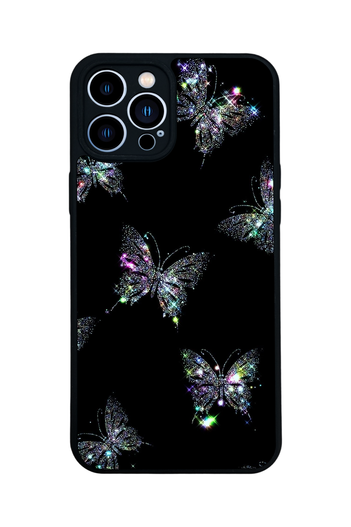 iPhone 12 Pro Max Uyumlu Kelebek Tasarımlı Glossy Premium Kılıf