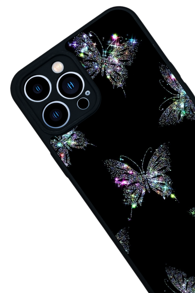 iPhone 12 Pro Max Uyumlu Kelebek Tasarımlı Glossy Premium Kılıf
