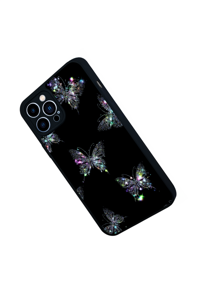 iPhone 12 Pro Max Uyumlu Kelebek Tasarımlı Glossy Premium Kılıf