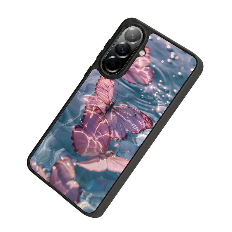 Samsung Galaxy A57 Uyumlu Kelebek Tasarımlı Glossy Premium Kılıf