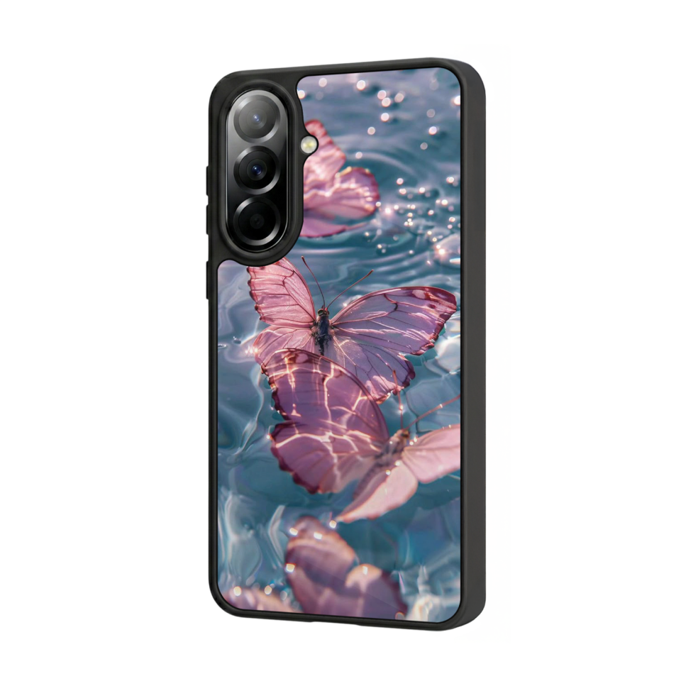 Samsung Galaxy A57 Uyumlu Kelebek Tasarımlı Glossy Premium Kılıf