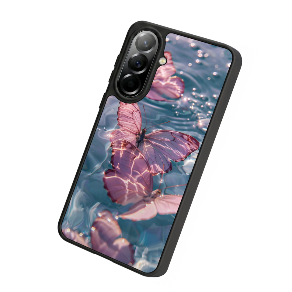 Samsung Galaxy A57 Uyumlu Kelebek Tasarımlı Glossy Premium Kılıf