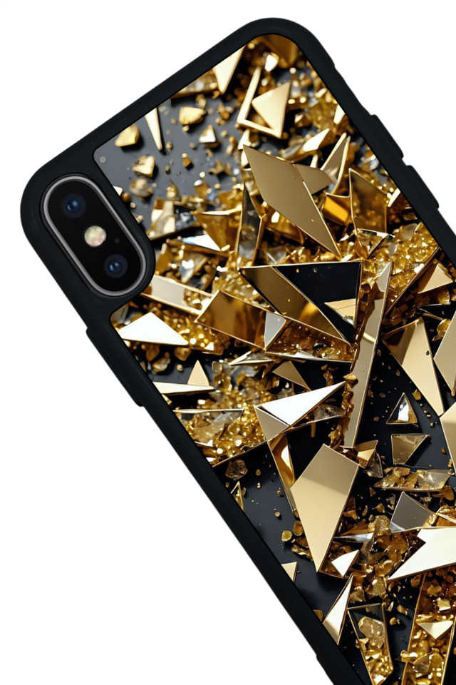 iPhone X/ XS Uyumlu Mermer Marble Tasarımlı Glossy Premium Kılıf