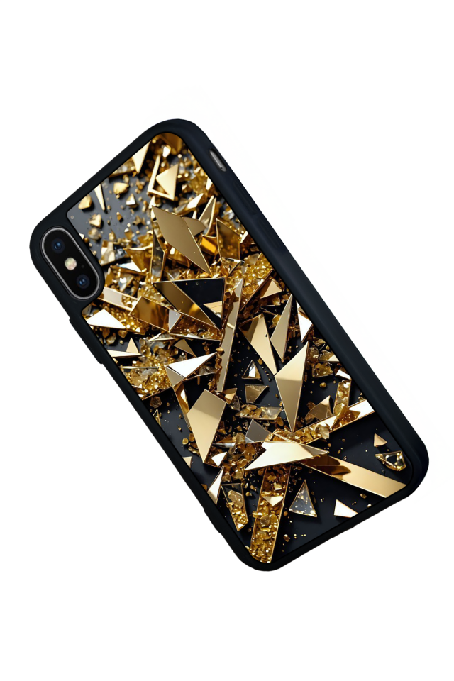 iPhone X/ XS Uyumlu Mermer Marble Tasarımlı Glossy Premium Kılıf