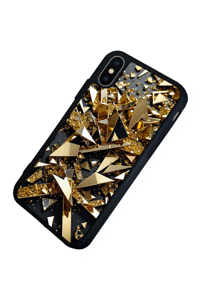 iPhone X/ XS Uyumlu Mermer Marble Tasarımlı Glossy Premium Kılıf