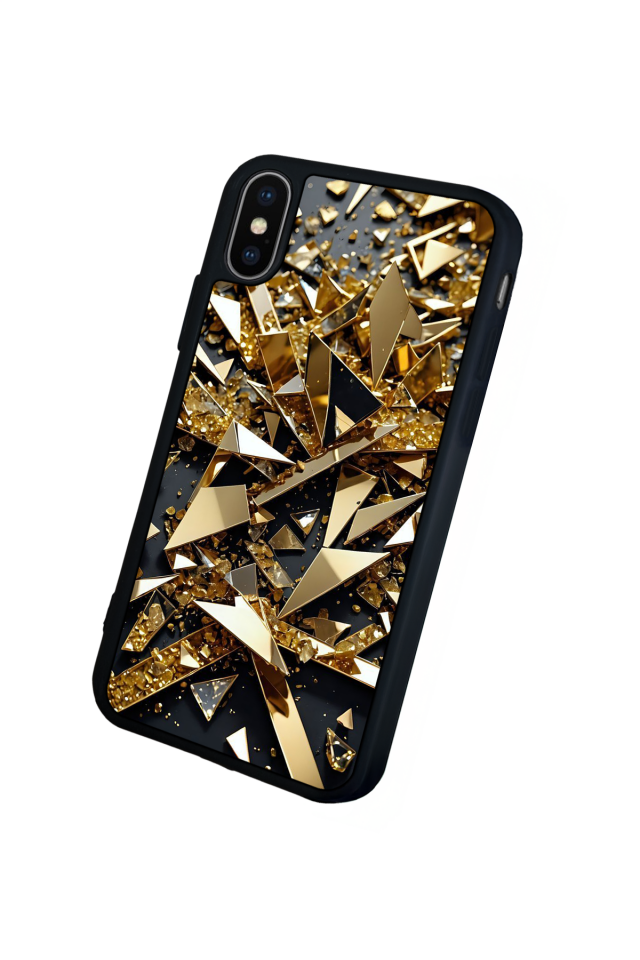 iPhone X/ XS Uyumlu Mermer Marble Tasarımlı Glossy Premium Kılıf