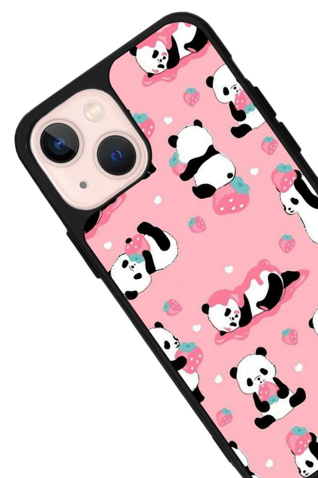 iPhone 14 Plus Uyumlu Panda Tasarımlı Glossy Premium Kılıf