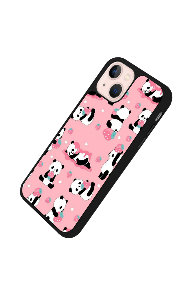 iPhone 14 Plus Uyumlu Panda Tasarımlı Glossy Premium Kılıf