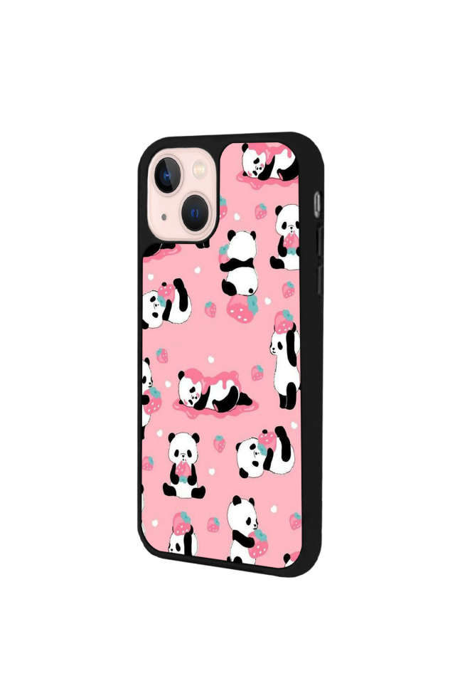 iPhone 14 Plus Uyumlu Panda Tasarımlı Glossy Premium Kılıf