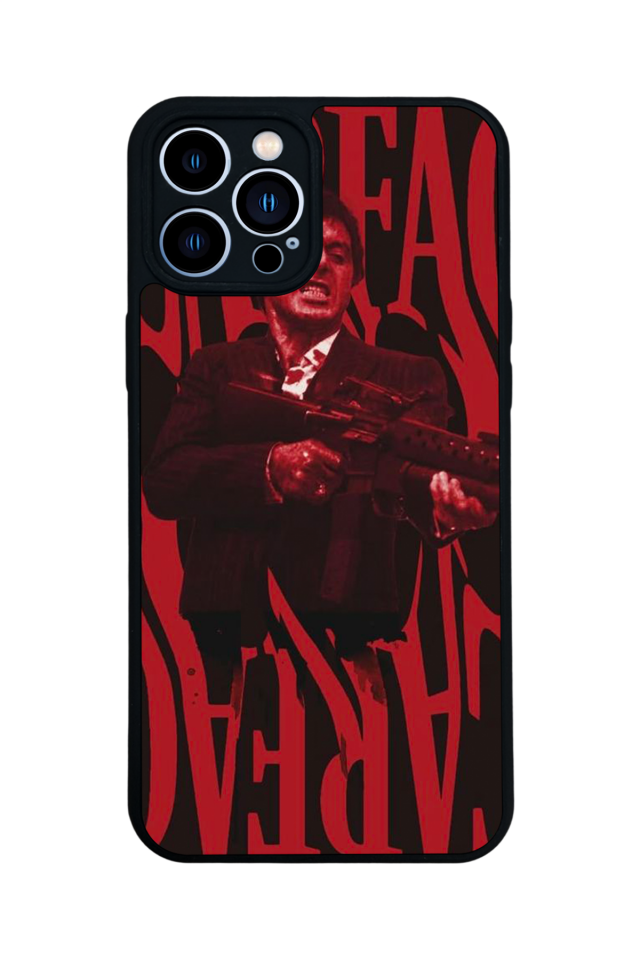 iPhone 13 Pro Max Uyumlu Scarface Tasarımlı Glossy Premium Kılıf