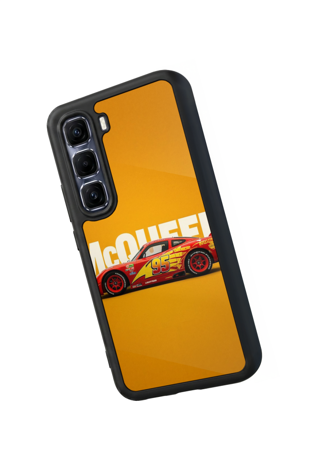 Infinix Hot 60 Pro Plus Uyumlu Şimsek McQueen Tasarımlı Glossy Premium Kılıf