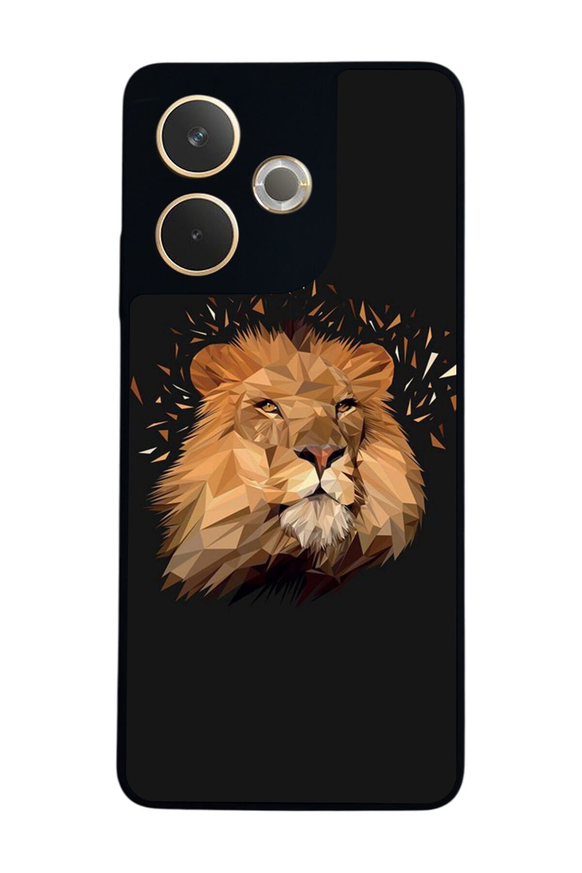 Oppo A5 Pro Uyumlu Aslan Tasarımlı Glossy Premium Kılıf
