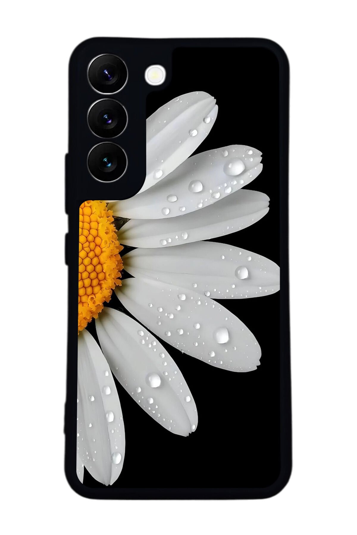 Samsung Galaxy S22 Uyumlu Papatya Tasarımlı Glossy Premium Kılıf