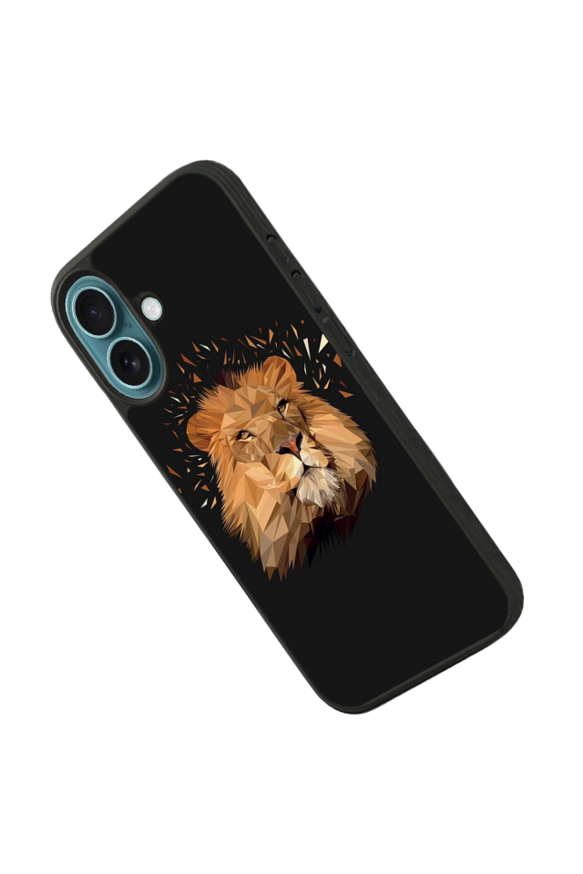 iPhone 16 Uyumlu Aslan Tasarımlı Glossy Premium Kılıf