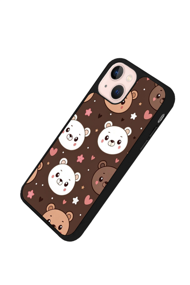 iPhone 14 Plus Uyumlu Ayı Tasarımlı Glossy Premium Kılıf