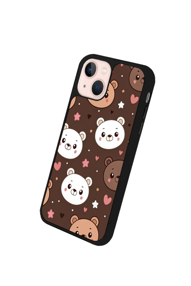 iPhone 14 Plus Uyumlu Ayı Tasarımlı Glossy Premium Kılıf