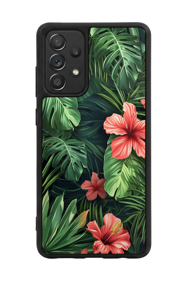 Samsung Galaxy A72 Uyumlu Botanik Tasarımlı Glossy Premium Kılıf