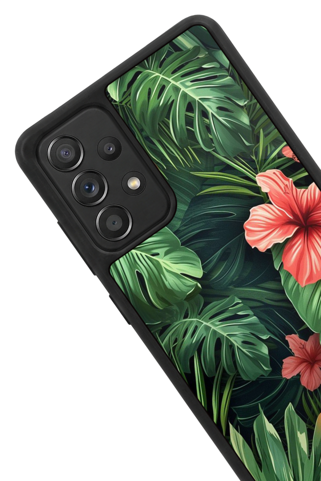 Samsung Galaxy A72 Uyumlu Botanik Tasarımlı Glossy Premium Kılıf