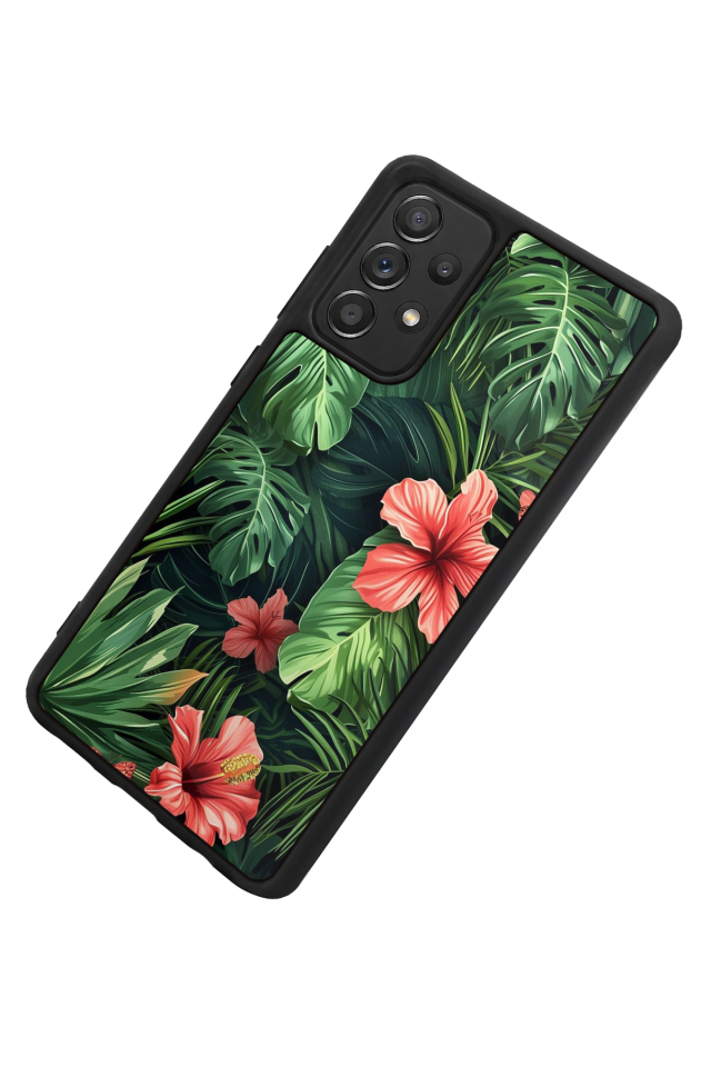 Samsung Galaxy A72 Uyumlu Botanik Tasarımlı Glossy Premium Kılıf