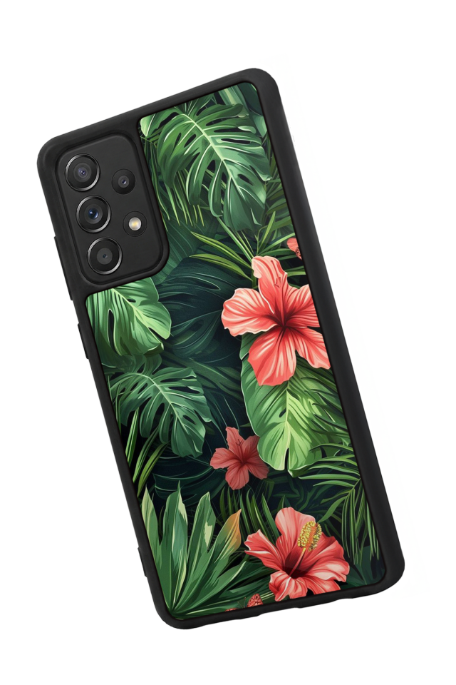 Samsung Galaxy A72 Uyumlu Botanik Tasarımlı Glossy Premium Kılıf