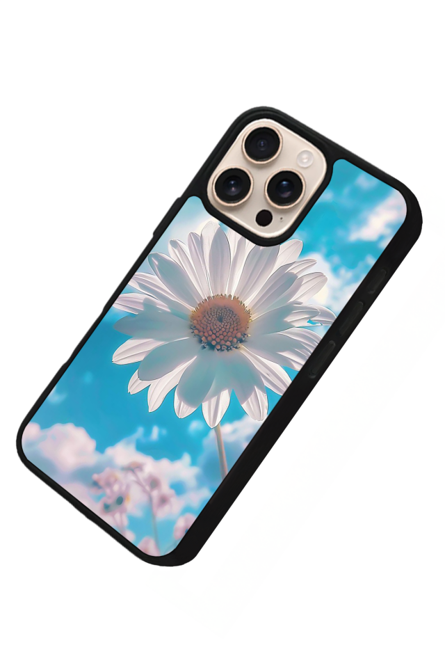 iPhone 14 Pro Uyumlu Cicek Tasarımlı Glossy Premium Kılıf