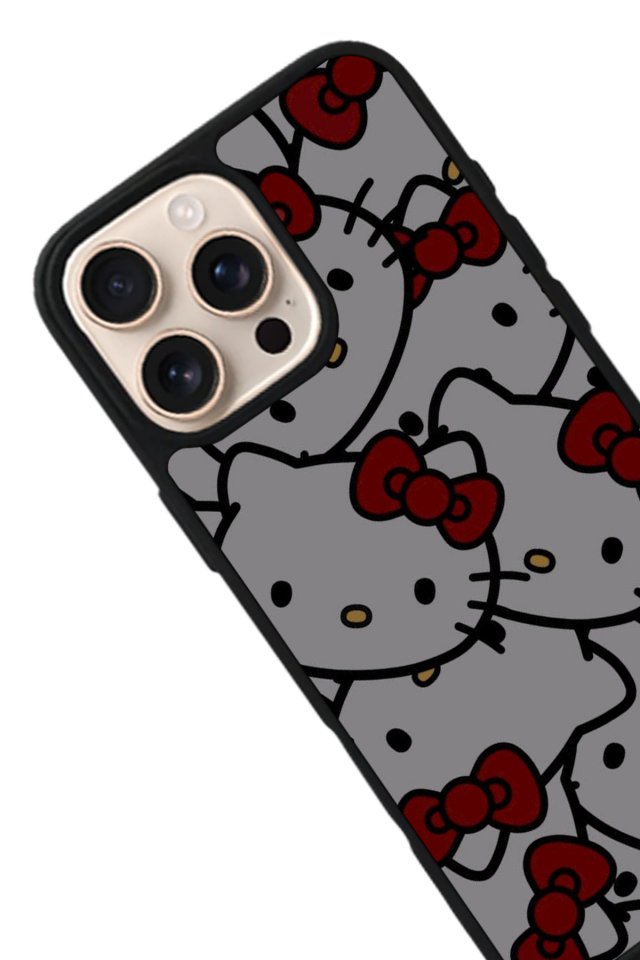 iPhone 16 Pro Max Uyumlu HelloKitty Tasarımlı Glossy Premium Kılıf