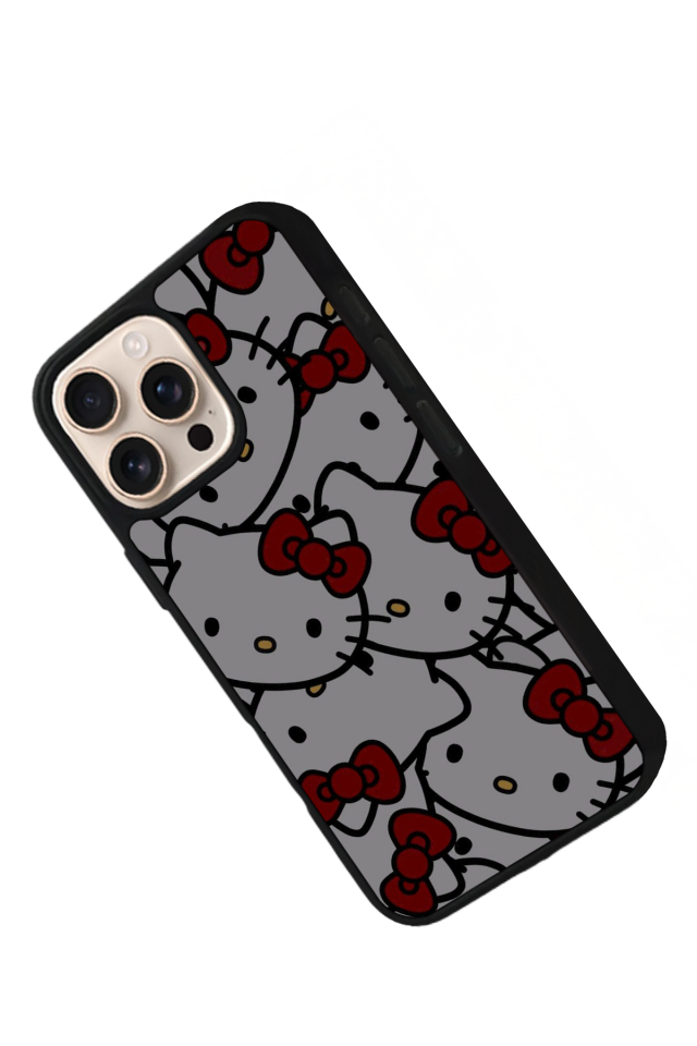 iPhone 16 Pro Max Uyumlu HelloKitty Tasarımlı Glossy Premium Kılıf