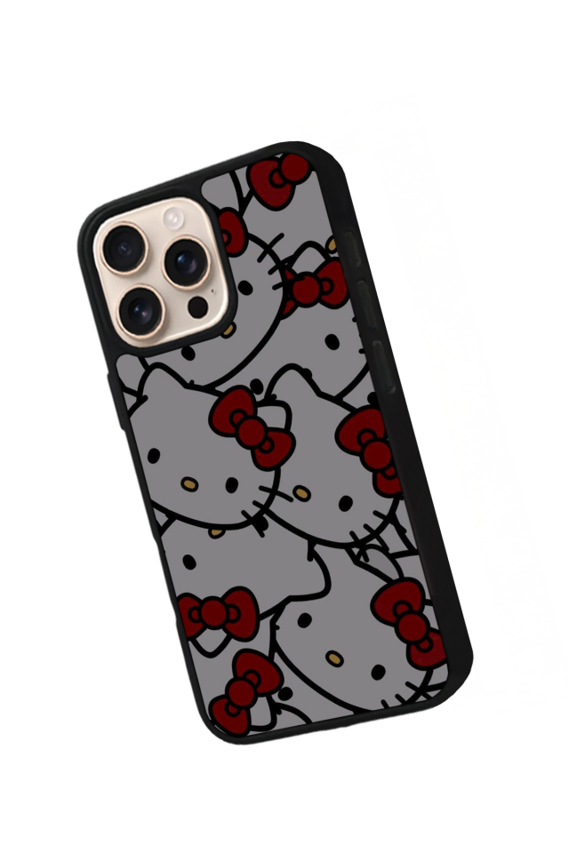 iPhone 16 Pro Max Uyumlu HelloKitty Tasarımlı Glossy Premium Kılıf