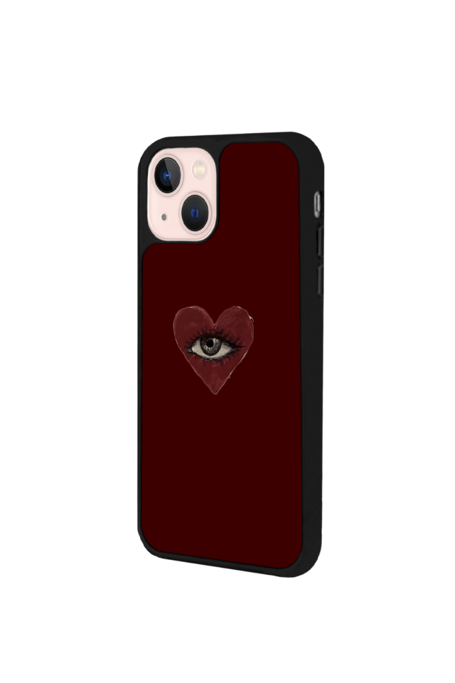 iPhone 15 Plus Uyumlu Kalp Love Tasarımlı Glossy Premium Kılıf