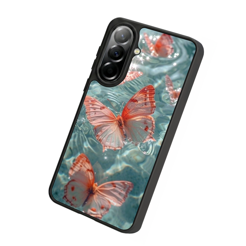 Samsung Galaxy A57 Uyumlu Kelebek Tasarımlı Glossy Premium Kılıf