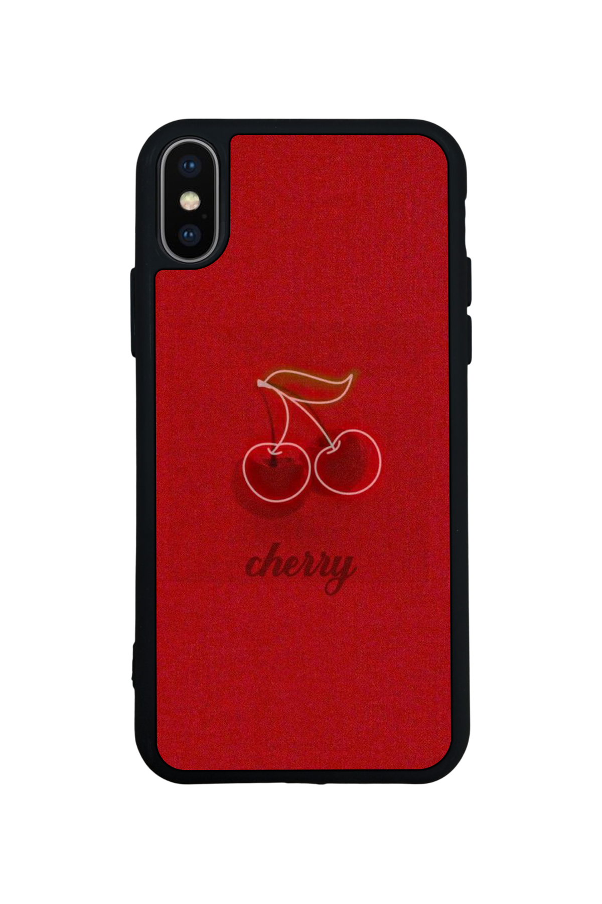 iPhone XS Max Uyumlu Kiraz Tasarımlı Glossy Premium Kılıf