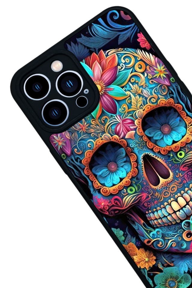 iPhone 13 Pro Max Uyumlu KuruKafa Tasarımlı Glossy Premium Kılıf