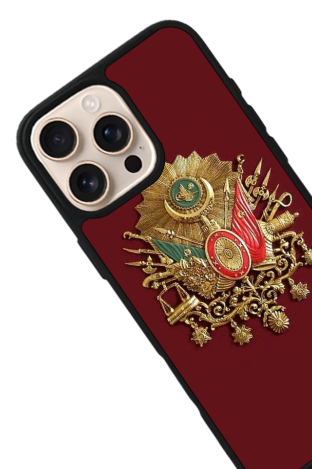 iPhone 14 Pro Max Uyumlu OsmanliTugrasi Tasarımlı Glossy Premium Kılıf
