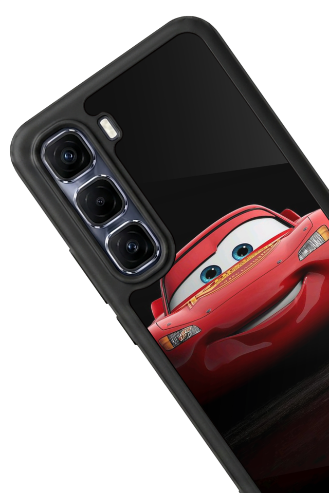 Infinix Hot 60 Pro Plus Uyumlu Şimsek McQueen Tasarımlı Glossy Premium Kılıf
