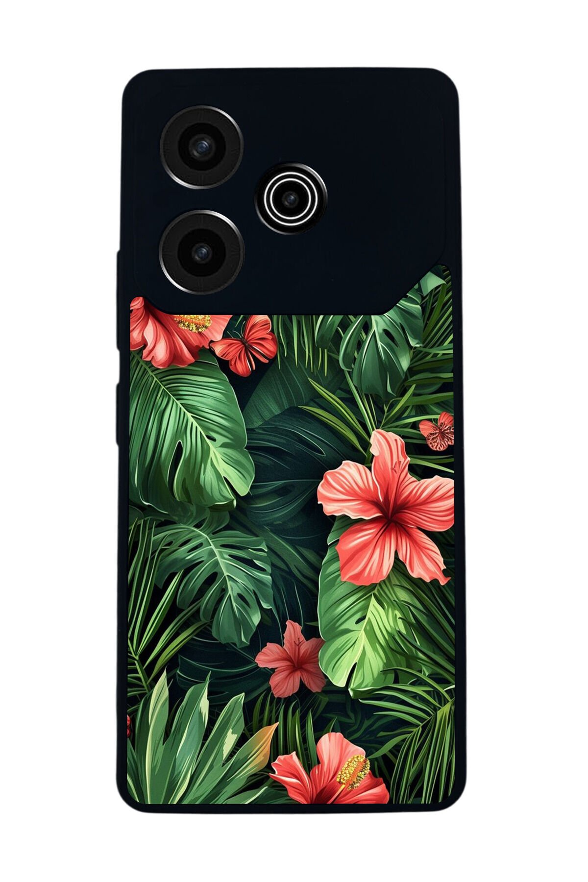 Tecno Pova 6 Uyumlu Botanik Tasarımlı Glossy Premium Kılıf