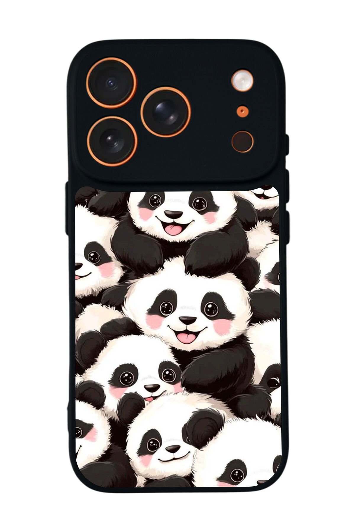 iPhone 17 Pro Uyumlu Panda Tasarımlı Glossy Premium Kılıf